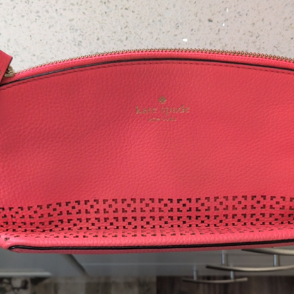 kate spade Coral Pink Leather Crossbody Bag